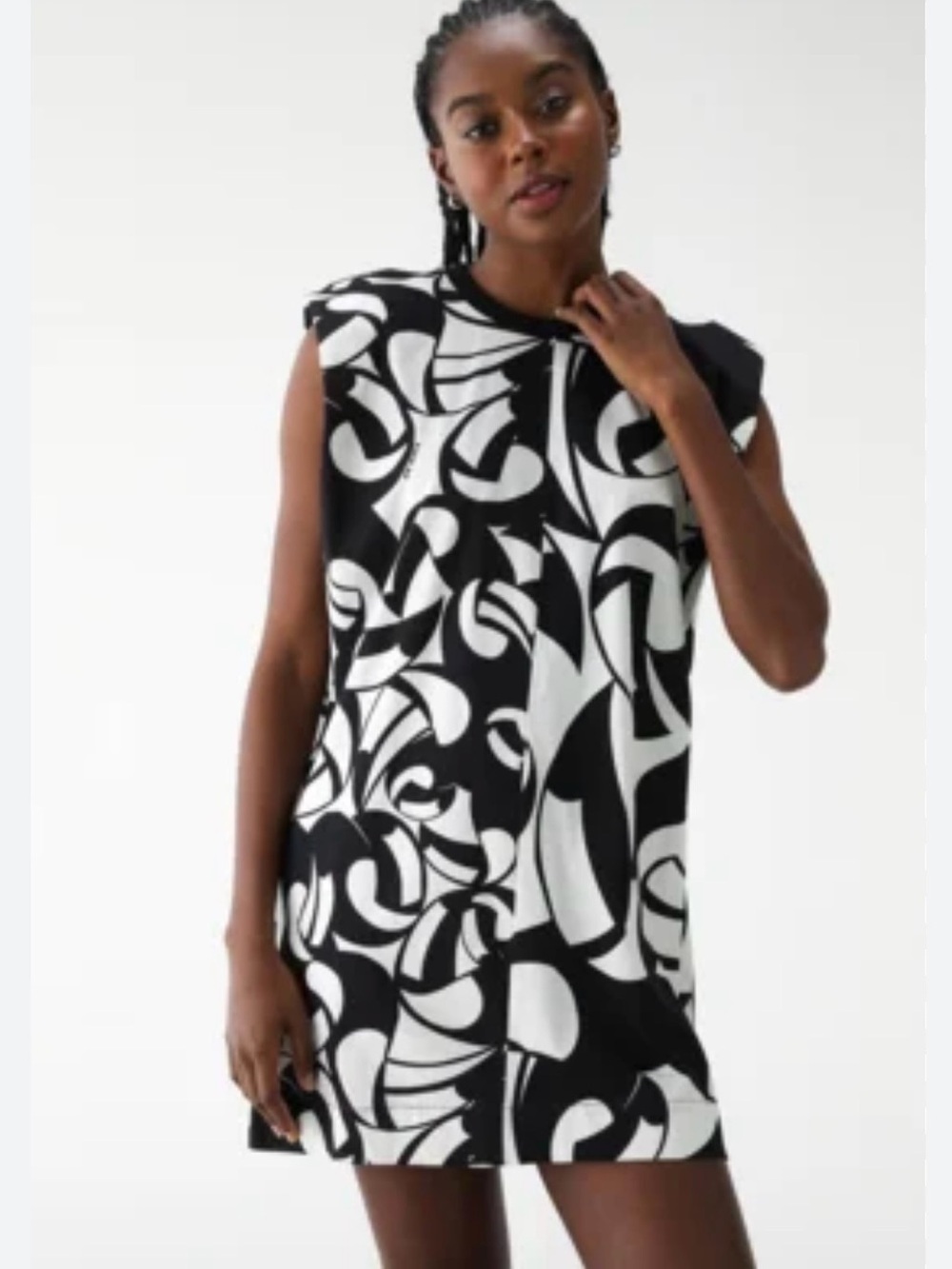 Farm Rio Toucan Print Dress w/ Shoulder Pads Size S Made in Brazil